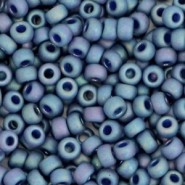 Miyuki seed beads 6/0 - Opaque glazed frosted rainbow bayberry blue 6-4703